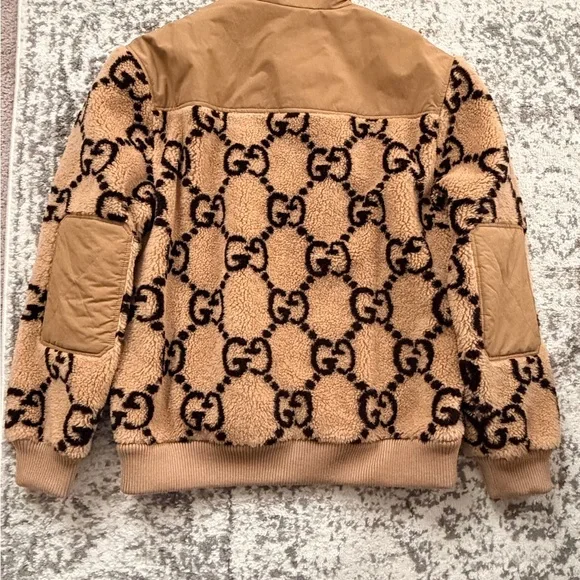Gucci Beige and Black Logo Jacket - Picture 2 of 7